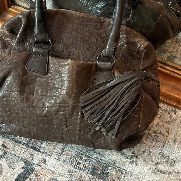 All Saints Dark Brown Leather Shoulder Bag - Picture 5 of 13